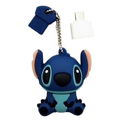 Kit 1 Memoria Usb Stitch 1tb (un Terabyte) + 1 Otg Adaptador Color Azul | Envío gratis