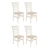 Set De 4 Sillas Tiffany Eventos Lounge Banquetes Resistente 