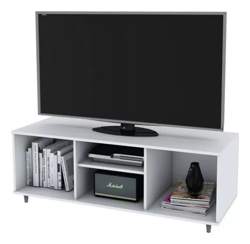 Mueble Rack Tv Basico Blanco Moderno Nordico