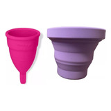 1 Copa Menstrual Fleurity + 1 Vaso Esterilizador T: 1-2-mini