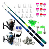 Kit De Pesca Completo 2 Varas 2 Molinete E Acessórios