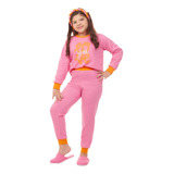 Pijama Fem Infantil Pv Moletinho C/silk