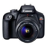  Canon Eos Rebel Kit T100 + Lente 18-55mm Iii + Lente 75-300mm Iii + 16 Gb Dslr Color  Negro