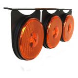 Kit -lanterna Sinaleira Led Caminhão 3 Maria Laranja 12v 24v