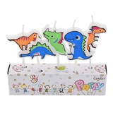 Velas Para Decoración De Torta 5 Uds Con Forma Dinosaurios