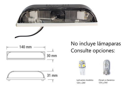 Faro Luz De Patente Universal Para Camioneta Camión Trailer