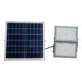 Reflector Solar Led 120w Con Panel Solar Batería Luz Blanca