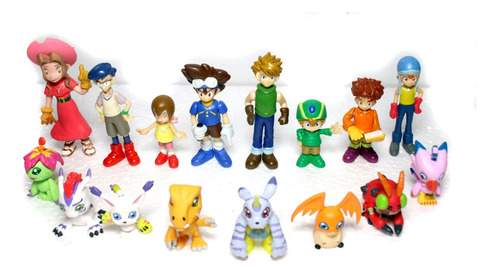 Coleção 8 Digimons E 8 Digiescolhidos 16 Bonecos Bandai E +