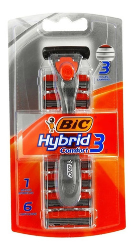 Rastrillos Desechables Bic Hybrind Advance Con 6 Repuestos