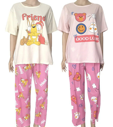 Pijama 3 En 1 Mujer Estilo Y Confort Pack 2 Piezas