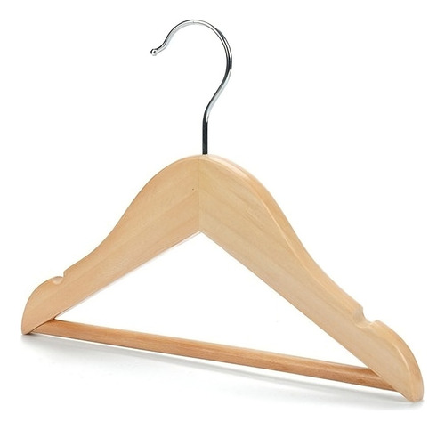 Percha Madera Laqueada Importada Niño 31 Cm X 20 Unidades