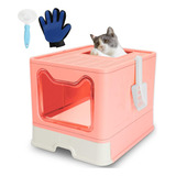 Caja De Arena Plegable Para Gatos Con Tapa Sin Olor Roccs