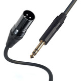 Cable De Audio Trs Plug 6,35mm A Xlr Macho De 3 Polos, 3 Mts