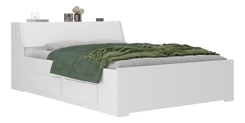 Cama Baú Queen Size Com 4 Gavetas Ilan 1251 Branco