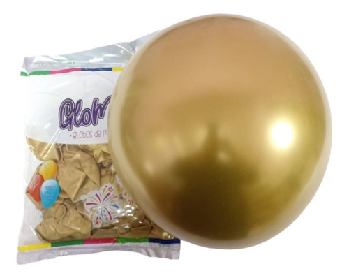 Globos Glomex #12 Cromado C/50 Colores Color Dorado