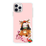 Capinha Nezuko Presente Natal Fundo Rosa Capa