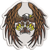 Bordado Patch Brasão Emblema Águia Motociclista Moto Anm30