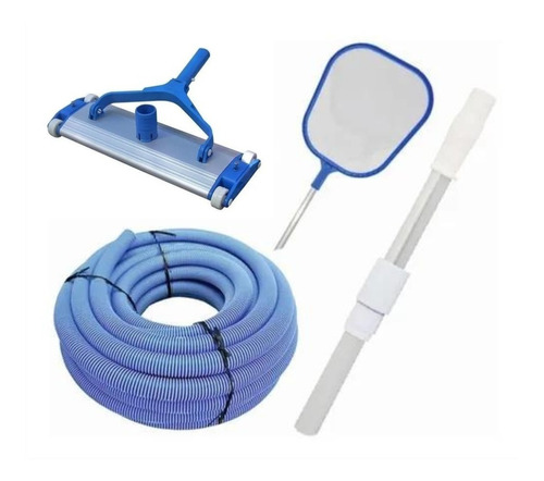 Kit Vulcano Limpieza De Piscina Limpia Fondo Pileta Natacion Completo Barrefondo Sacahojas 