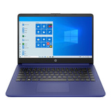 Ultrabook  Hp 14-dq0005dx Indigo Blue 14 , Intel Celeron N4020  4gb De Ram 64gb Ssd, Intel Uhd Graphics 600 1366x768px Windows 10 Home