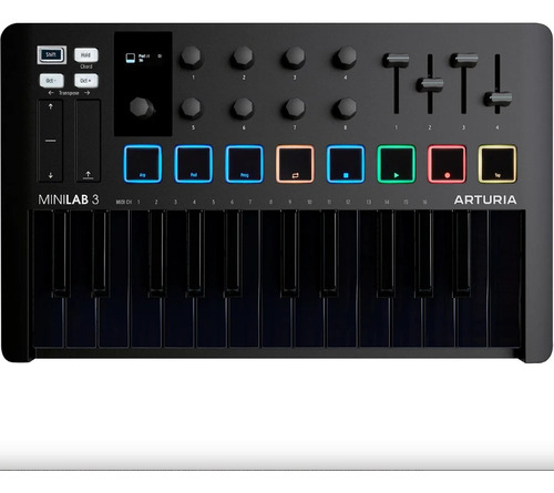 Controlador Midi Arturia Minilab Mk3 Deep Black 