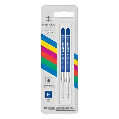 2 Repuestos Bolígrafo Parker Tinta Azul Punto Fino | Envío gratis