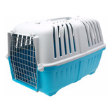 Transportadora Perro Gato Prátiko Puerta Metal Mp011401azul