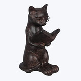 Lectura Del Gato Joven  Figura Decorativa De Resina 475 PuLG