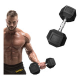 Mancuerna Hexagonal Caucho 40 Lb (18 Kg) Cross Gym 1 Pza