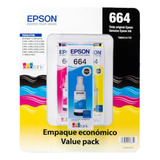 Tinta Epson T664520-3 Pack L120 L1300 L121