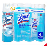 Desinfectante Lysol En Spray X 4 Unidades