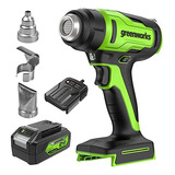 Greenworks Kit De Pistola De Calor Inalámbrica De 24 V, Bate