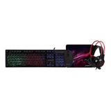 Pack Gamer Teclado + Mouse + Mouse Pad + Audífonos 