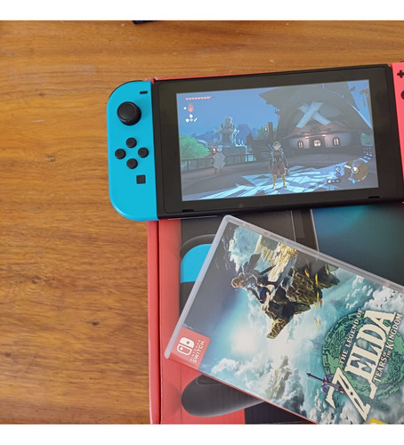 Nintendo Switch 64gb Rojo Y Azul Juego Zelda Totk