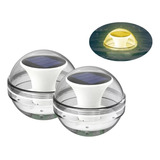 2 Pack Luces Led Piscina Flotantes Rgb Led Carga Solar