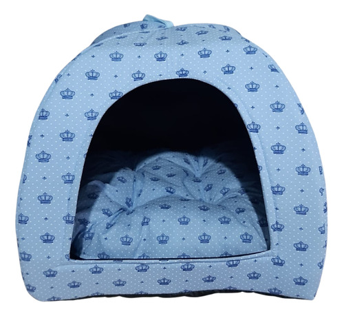 Cama Pet 2x1 Casinha Cabana Toca Iglu Almofada Cães Gato G