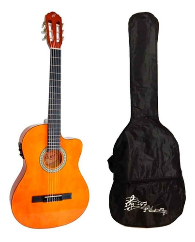 Violão Eletroacústico Giannini Nylon Nf14 Natural Com Capa