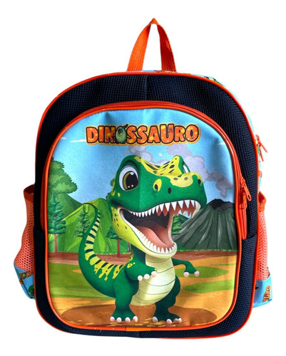 Mochila Infantil Escolar Meninos Costas Dinossauro Baby G