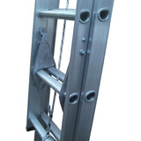 Escalera Aluminio Extensible A 5.10 Mts 10+10 Escalones 