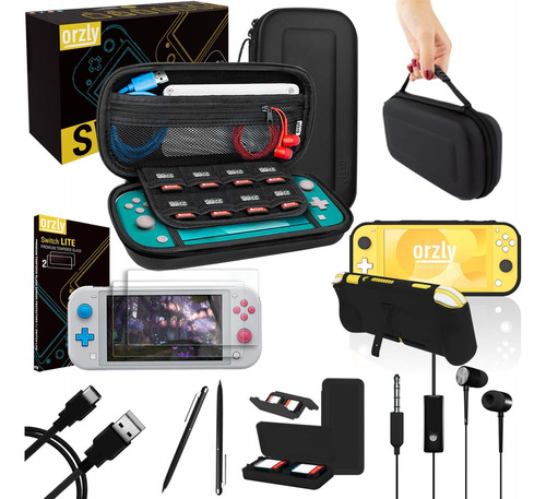 Kit De Accesorios Deluxe Para Nintendo Switch Lite Negro