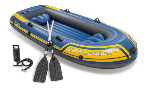 Bote Inflable Intex Challenger 3 Set Capacidad 320 Kg / Bamo