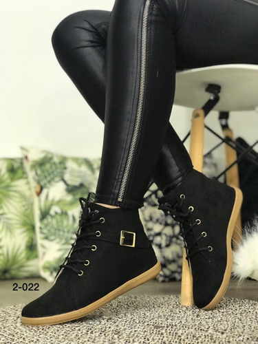 Botin Mujer Cordon Bota Dama Super Comodos