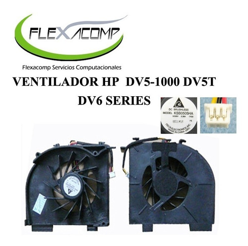 Ventilador Hp  Dv5-1000 Dv5t  Dv6 Series