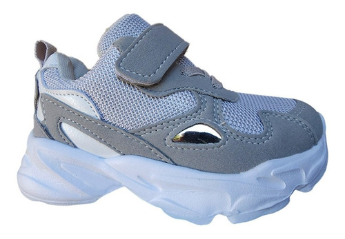 Zapatillas Infantiles Urbanas Deportivas Velcro Gris 7163