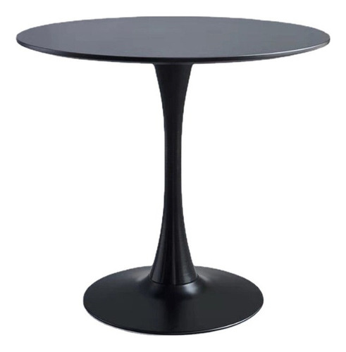 Mesa Comedor Tulip Redonda Eames Negra - Blanco 