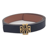 Tory Burch Britten Logo Tan Con Hardware Dorado Reversible 1