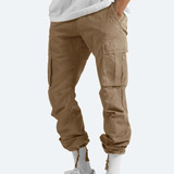 Pantalones Cargo Jogger Con Cordón De Hombre Moda Y Casual