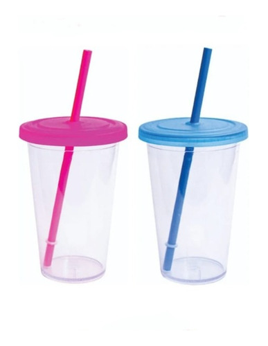 Vaso Acrílico Transparente X 15 Unidades. Candy 500cc