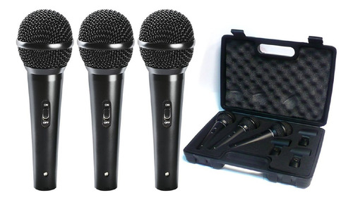 Leem Dm-3s Microfono X 3 Dinamico Cardioide Valija Pipetas