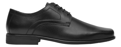 Zapato Hombre Vestir Oficina Piel Negro Liso Flexi 90718