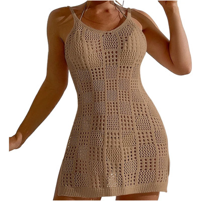 (kh) Vestido De Playa Tejido A Ganchillo Para Cubrir Ropa De